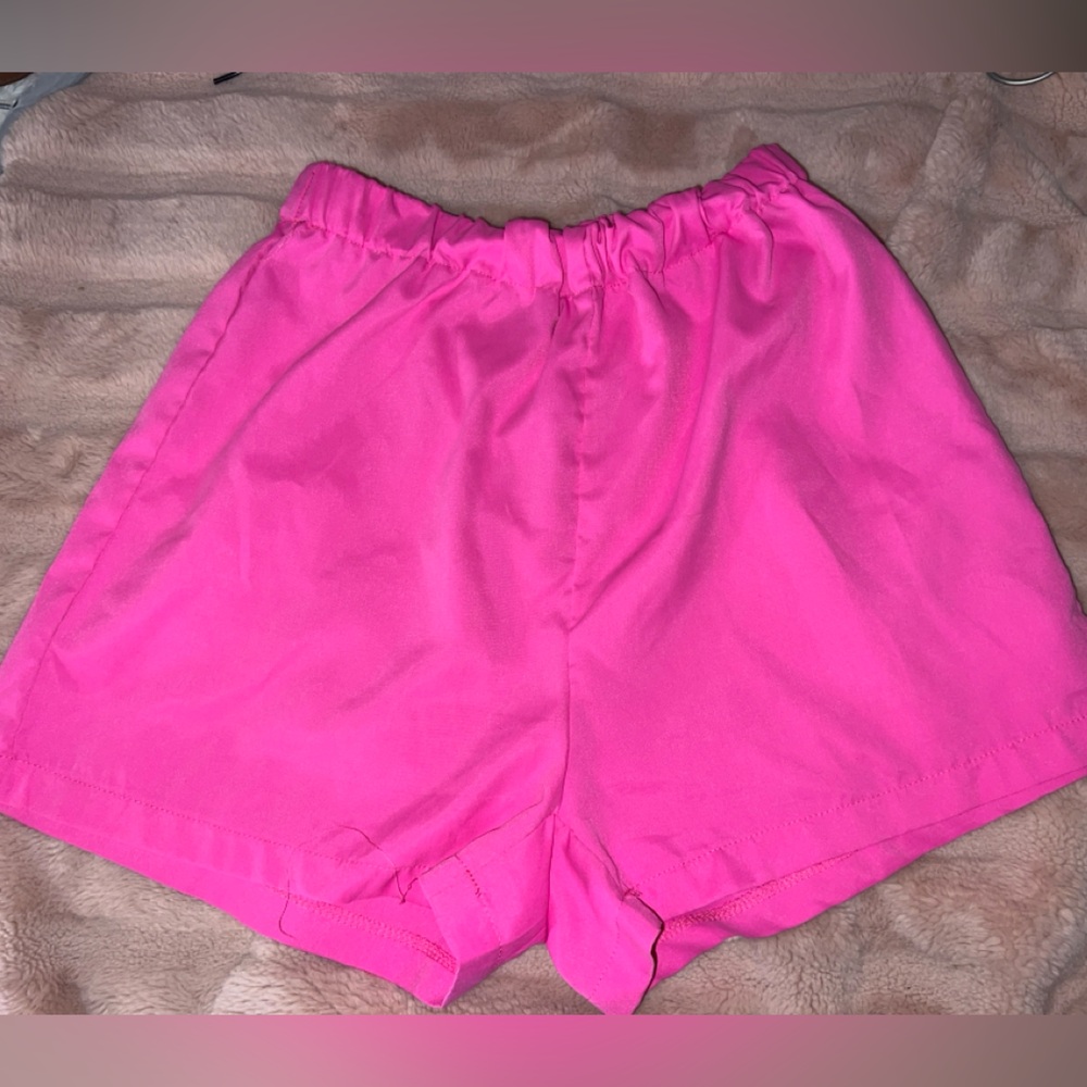 Hot Pink Elastic Waist Shorts | Size M | Summer Lounge
